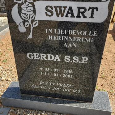 SWART Gertruida Susara Stefanetta Paulina nee KOTZE 1936-2001