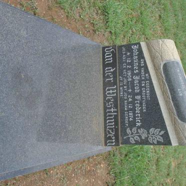 WESTHUIZEN Johannes Jacob Frederick 1908-1974