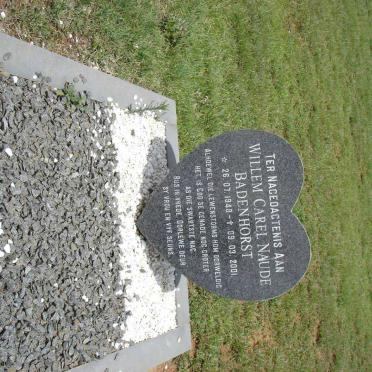 BADENHORST Willem Carel Naude 1948-2001