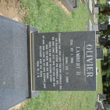 OLIVIER Lambert H. 1961-1980
