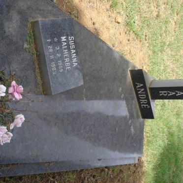 PIENAAR Andre 1954-1987 &amp; Susanna MALHERBE 1959-1993
