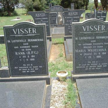 VISSER B.P.G. 1911-1981 &amp; Maria Wilhelmina C. RAATH 1914-1980