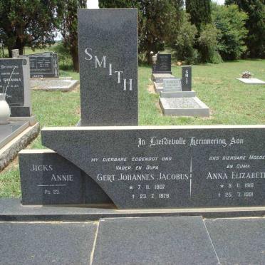 SMITH Gert Johannes Jacobus 1907-1979 &amp; Anna Elizabeth 1916-1991