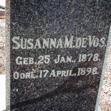 VOS Susanna M., de 1878-1898