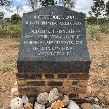12. Anglo Boere Oorlog 100 jarige herdenking gedenksteen.