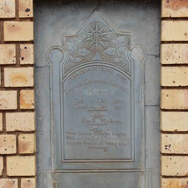 MOOLMAN Zagryja Gertreuda Fransous 18??-1901