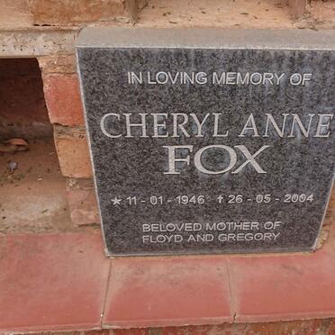 FOX Cheryl Anne 1946-2004