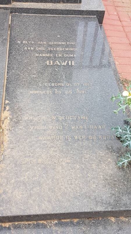 ? Dawie 191?-1991