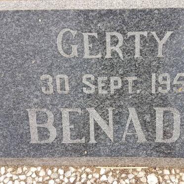 BENADE Gerty -1958