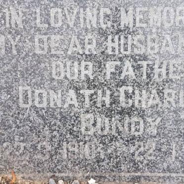 BUNDY Donath Charles 1910-1974