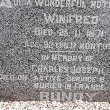 BUNDY Charles Joseph -1917 &amp; Winifred -1971 :: BUNDY Donath Charles 1910-1974 &amp; Gertrude