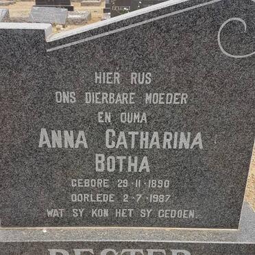 BESTER Anna Catharina Botha 1890-1987