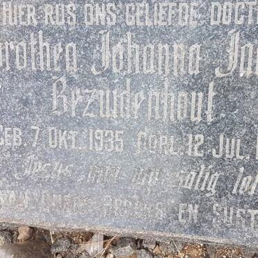 BEZUIDENHOUT Dorothea Johanna Jacoba 1935-1951