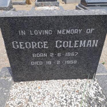 COLEMAN George 1867-1958