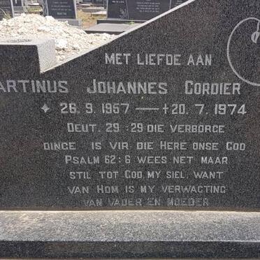 CORDIER Martinus Johannes 1957-1974