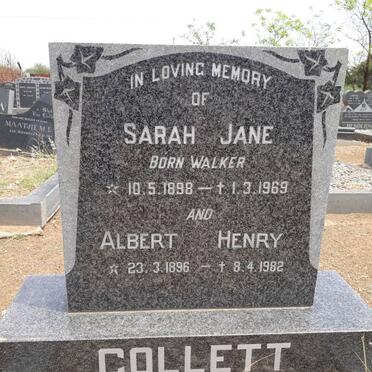 COLLETT Albert Henry 1896-1982 &amp; Sarah Jane WALKER 1898-1969