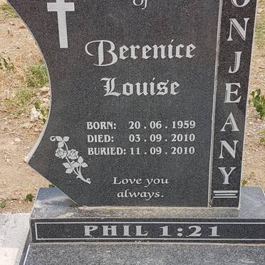 DONJEANY Berenice Louise 1959-2010