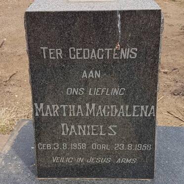 DANIELS Martha Magdalena 1958-1958
