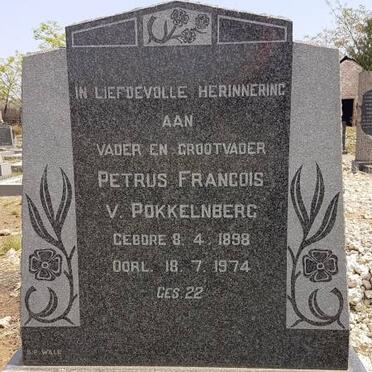 ERASMUS Petrus Francois V. Pokkelnberg 1898-1974