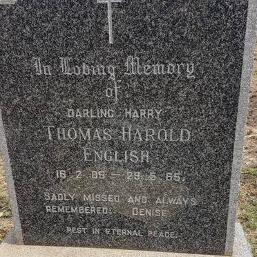 ENGLISH Thomas Harold 1905-1965