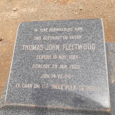 FLEETWOOD Thomas John 1884-1960