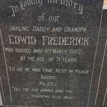 FINCHAM Edwid Frederick -1962