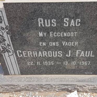FAUL Gerhardus J. 1935-1967