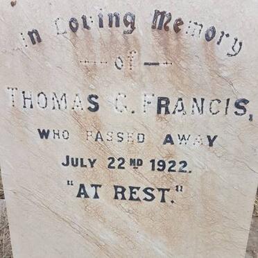 FRANCIS Thomas G. -1922