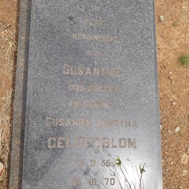 GELDERBLOM Susanna Martha 1955-1970