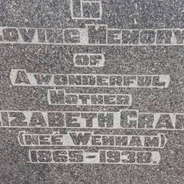 GRANT Elizabeth nee WENMAN 1865-1938