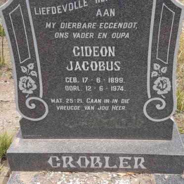 GROBLER Gideon Jacobus 1899-1974