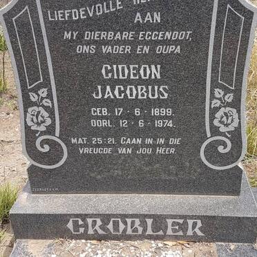 GROBLER Gideon Jacobus 1899-1974 &amp; Wilhelmina Christina PRETORIUS 1895-1966