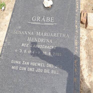 GRABE Susanna Margaretha Hendrina nee LABUSCHAGNE 1914-2003