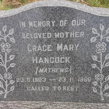 HANCOCK Grace Mary nee MATHEWS 1903-1966
