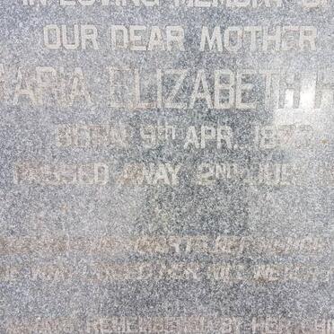HILL Maria Elizabeth 1873-