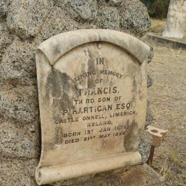 HARTIGAN Francis 1878-1898