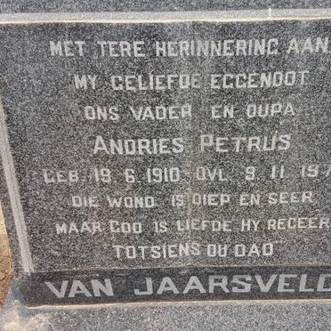 JAARSVELD Andries Petrus, van 1910-1971