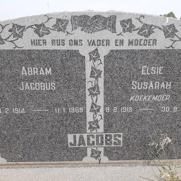 JACOBS Abram Jacobus 1914-1969 &amp; Elsie Susarah KOEKEMOER 1919-1961