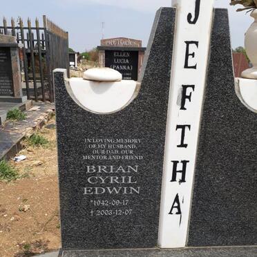 JEFTHA Brian Cyril Edwin 1942-2003