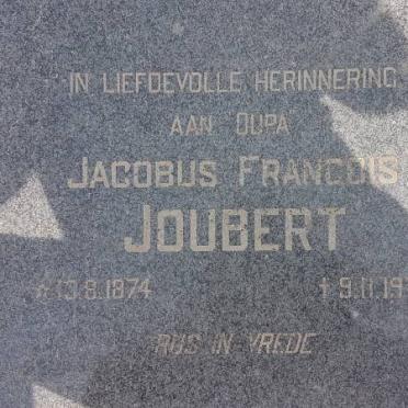 JOUBERT Jacobus Francois 1874-1979