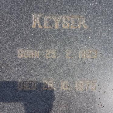 KEYSER Gertruida Etrecia 1923-1975