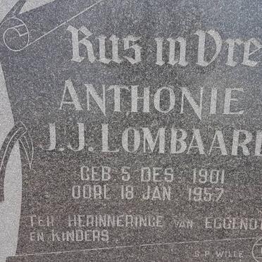 LOMBAARD Anthonie J.J. 1901-1957