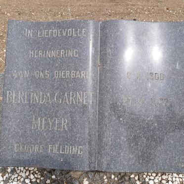 MEYER Berlinda Garnet nee FIELDING 1906-19?2