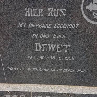 MOOLMAN Dewet 1901-1958