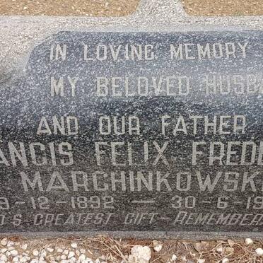 MARCHINKOWSKI Francis Felix Frederick 1892-1959