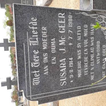 McGEER Susara J. 1914-1980