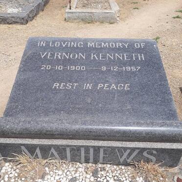 MATHEWS Vernon Kenneth 1900-1957