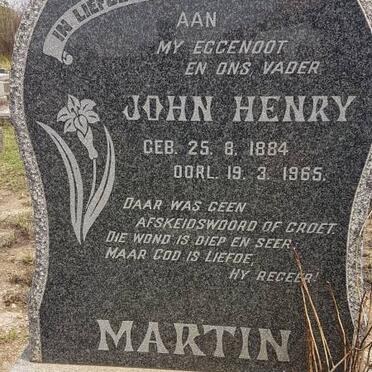 MARTIN John Henry 1884-1965