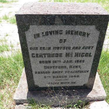 MCNICOL Gertrude 1865-1949