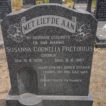 PRETORIUS Susanna Cornelia nee CRONJÉ 1939-1967